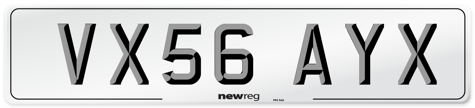 VX56 AYX Number Plate from New Reg